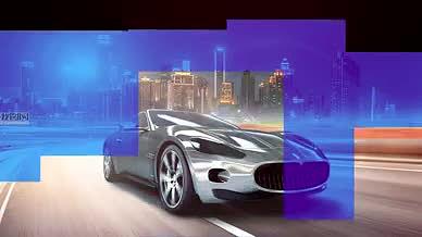 时尚动感蓝色汽车展示视频模板视频的预览图